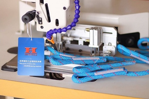 Heavy duty automatic climbing rope sewing machine